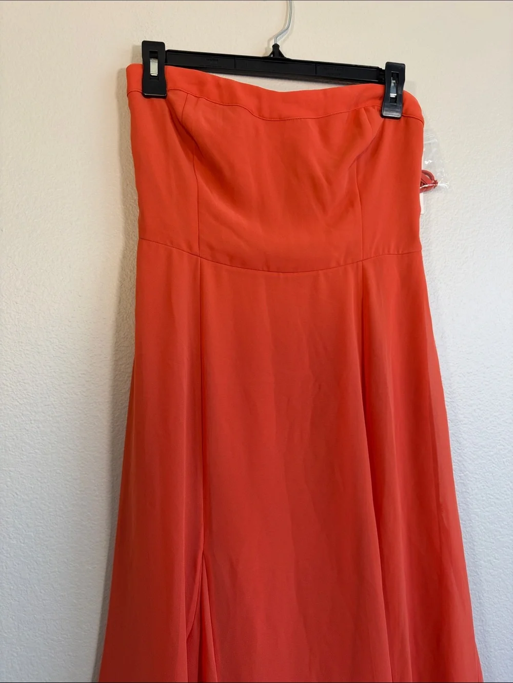 NWT Abercrombie & Fitch Camille Strapless Godet Maxi Dress in Orange - S